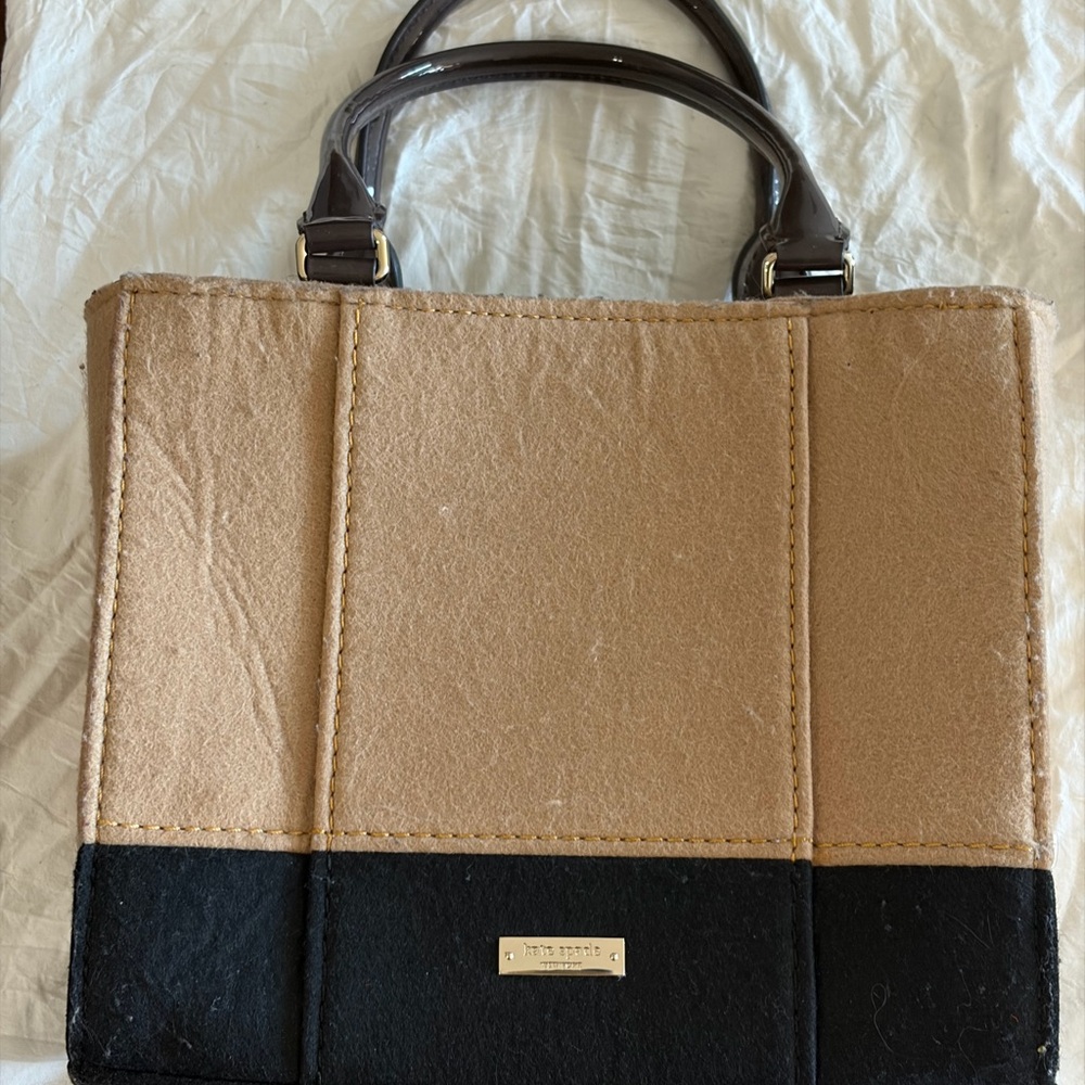 Kate Spade Beige and Black Tote Bag